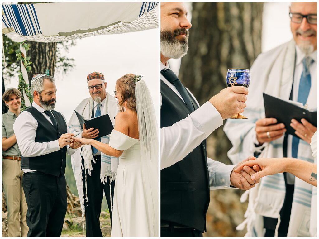 Romantic newlywed portraits with the Tetons at sunset in Grand Teton National Park