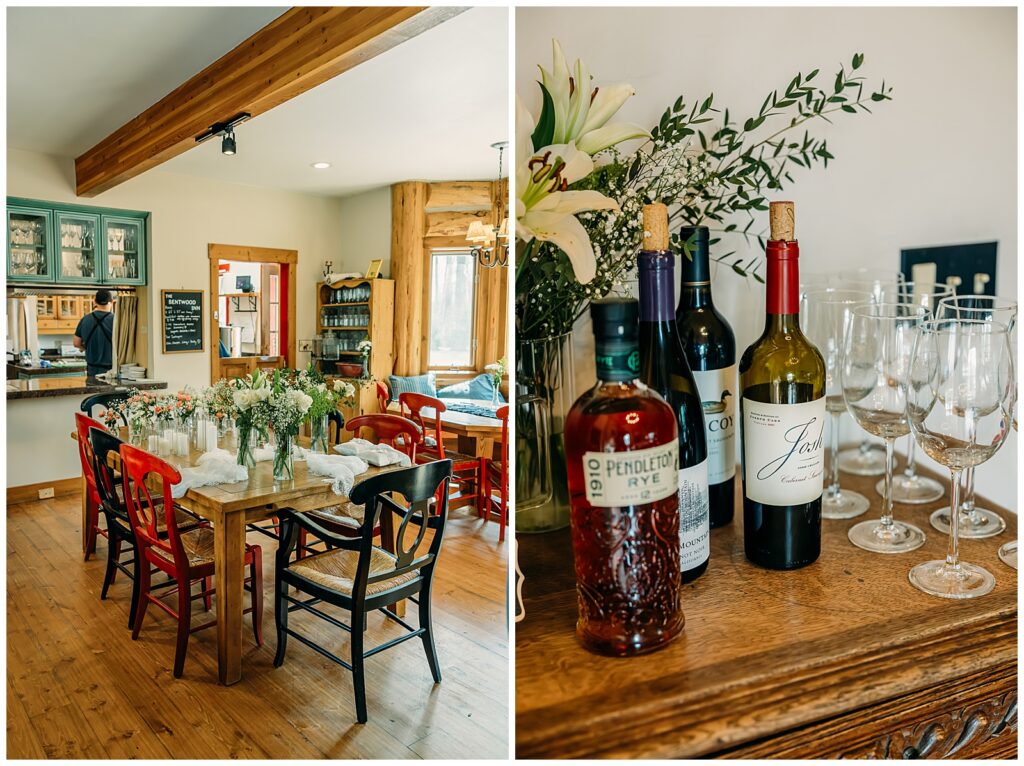 Wedding details flat lay at Bentwood Inn Jackson Hole Wyoming