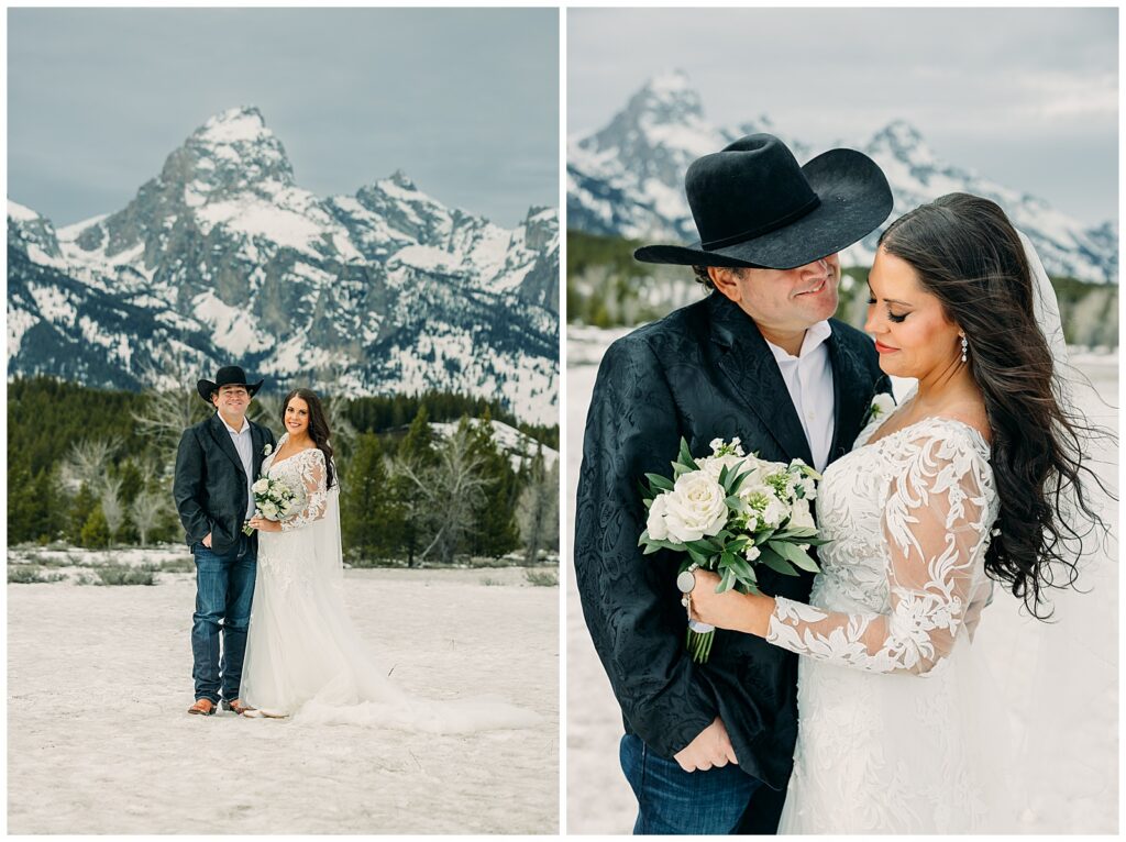 Grand Teton National Park landscape during Jackson Hole wedding day reception at bentwood inn