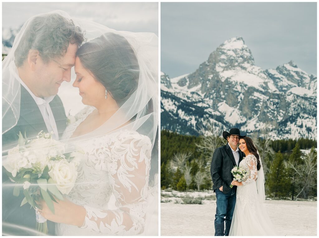 Grand Teton National Park landscape during Jackson Hole wedding day reception at bentwood inn