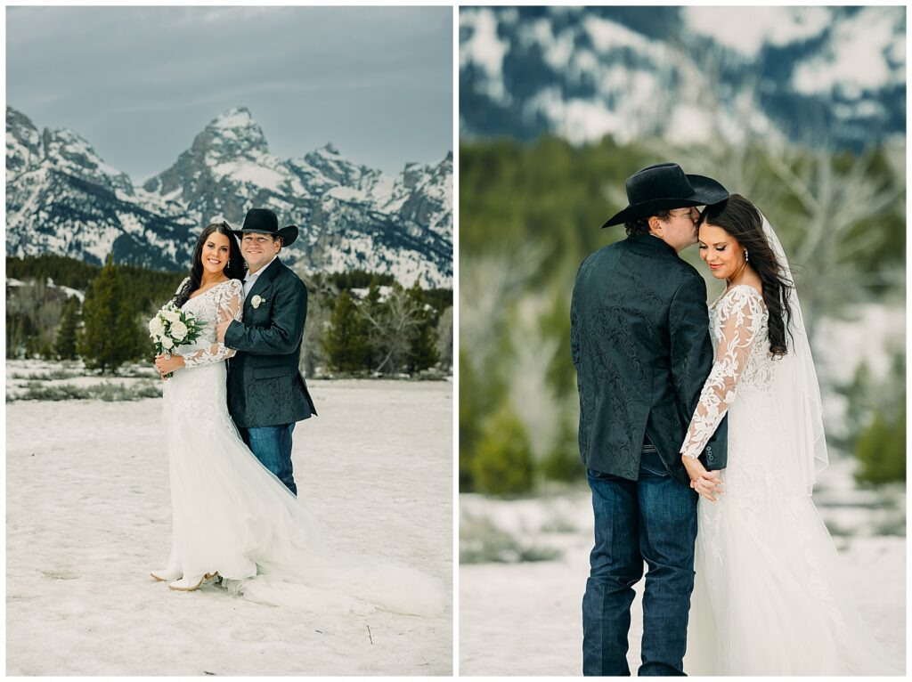 Bridal bouquet with mountain wedding theme Jackson Hole