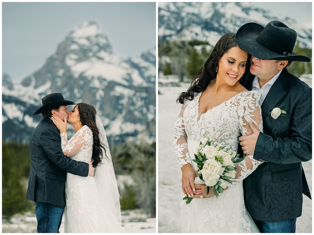 Bridal bouquet with mountain wedding theme Jackson Hole