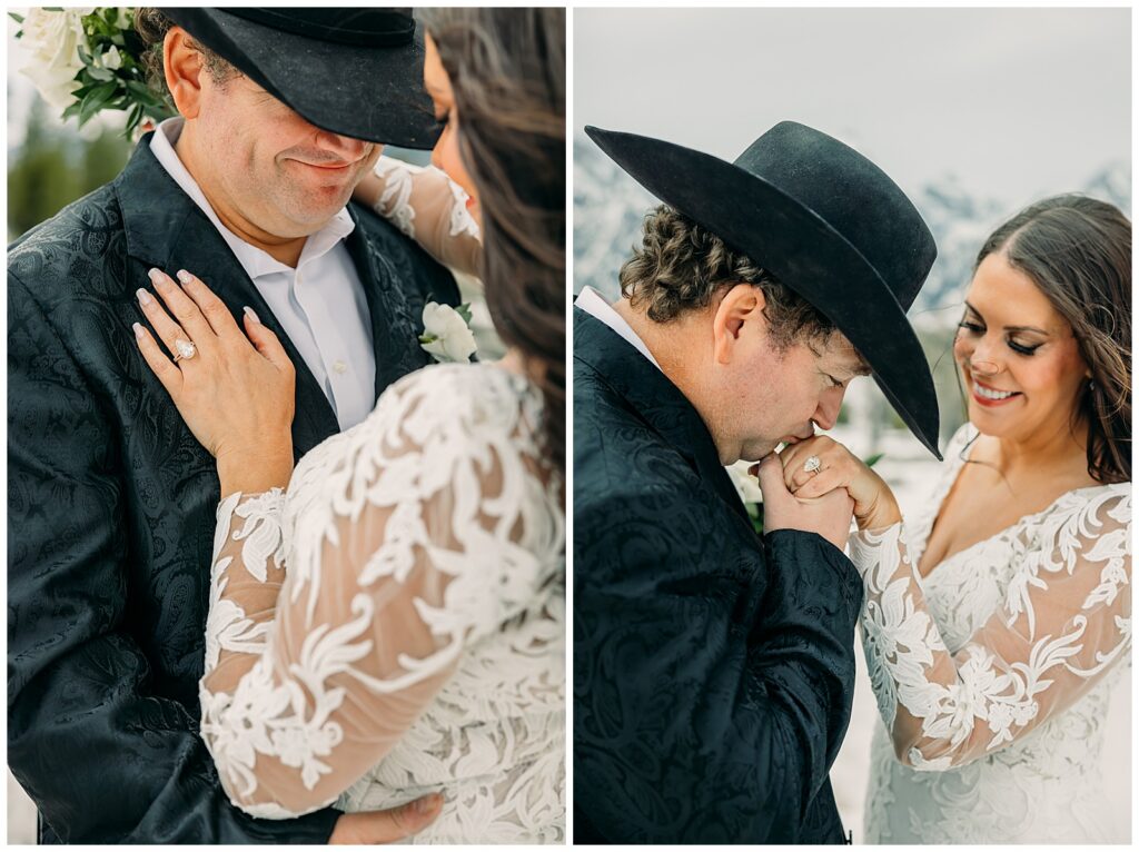 Wedding rings detail at Bentwood Inn Jackson Hole Wyoming