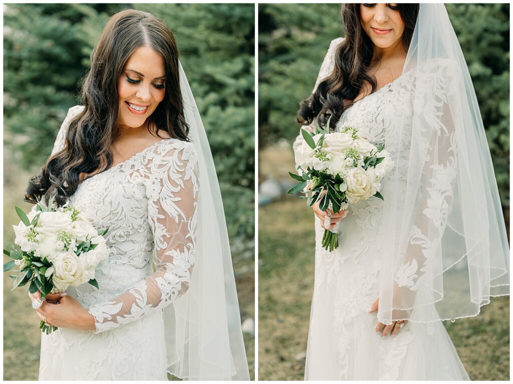 Wedding table decor at Bentwood Inn Jackson Hole reception