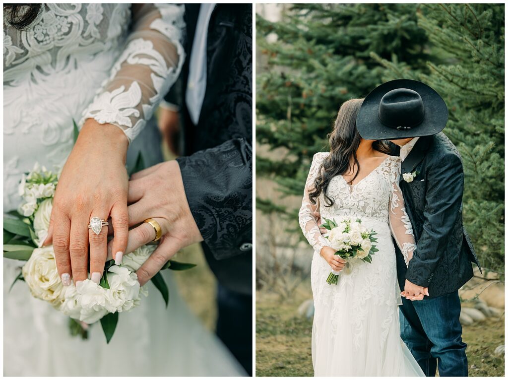 Wedding table decor at Bentwood Inn Jackson Hole reception