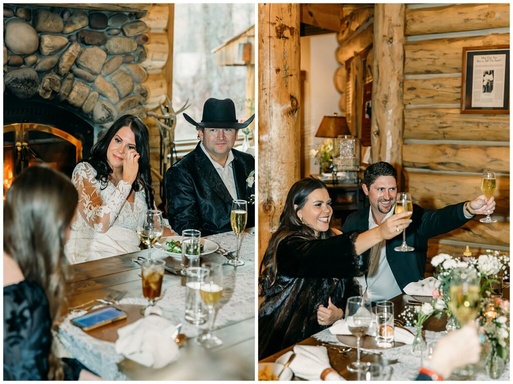 Wedding table decor at Bentwood Inn Jackson Hole reception