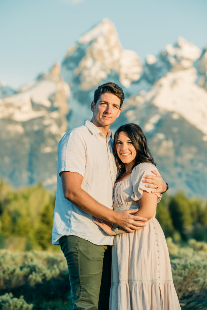 Grand teton family photographer couple together