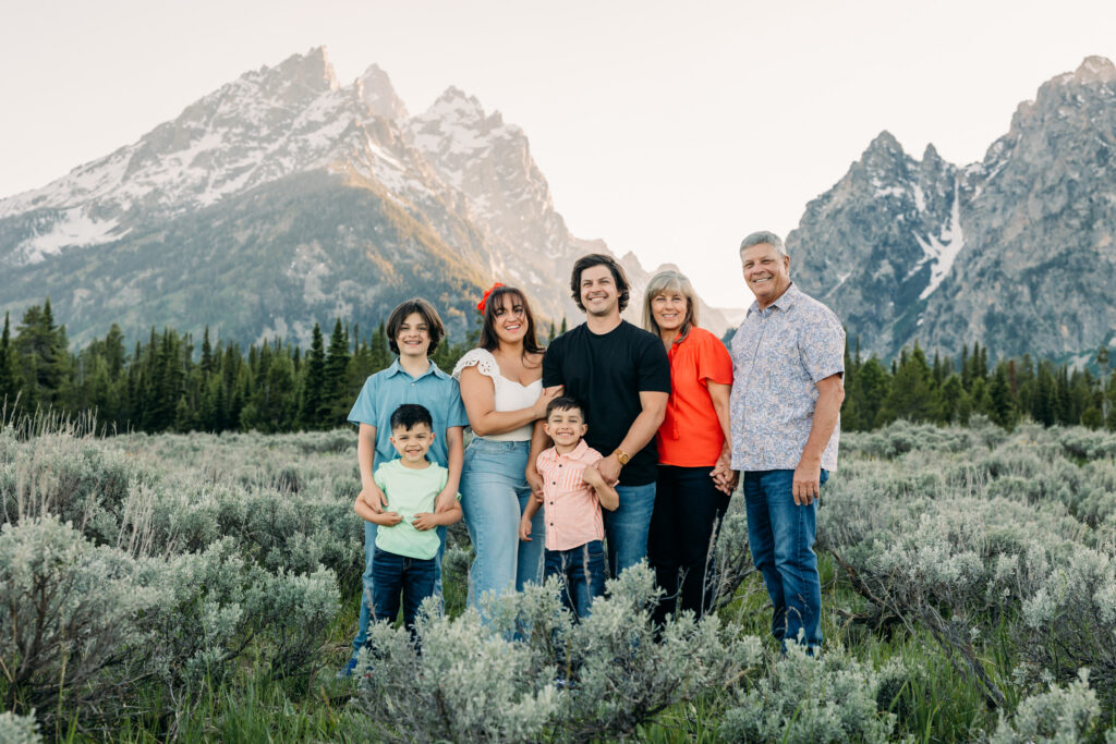 Cascade Canyon Turnout Top 5 Location in Grand Teton for family photography at sunset 