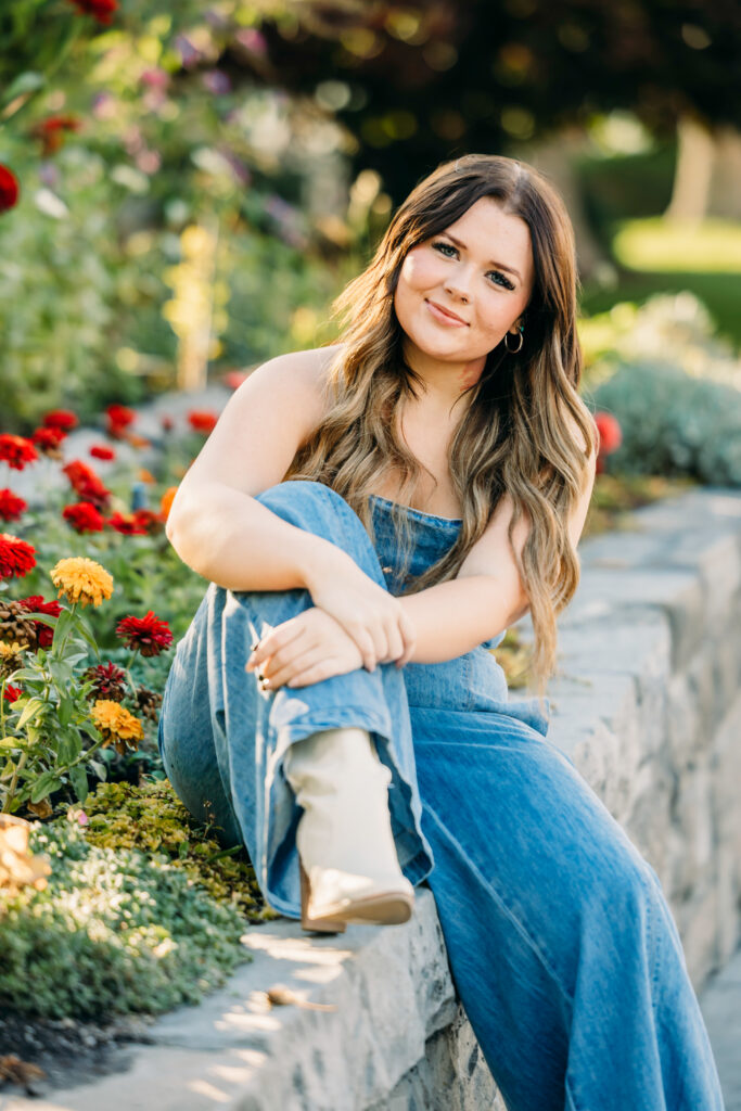 Western senior portrait with mountains and natural light in Jackson Hole with western jewelry