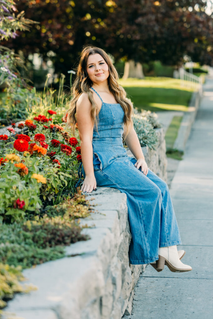 Western senior portrait with mountains and natural light in Jackson Hole with western jewelry