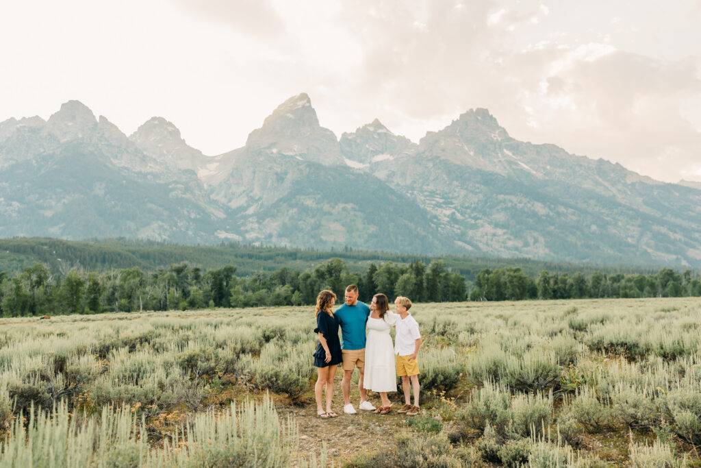 Natural and candid family photography in Grand Teton National Park