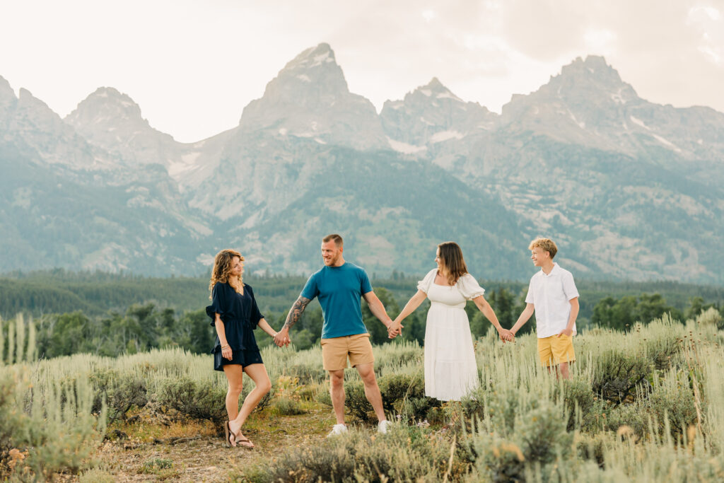 Natural and candid family photography in Grand Teton National Park