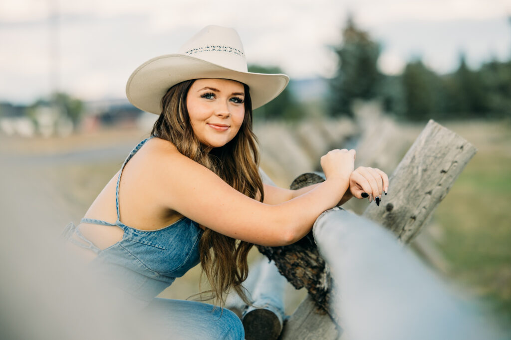 Senior photos with western vibe in Grand Teton National Park