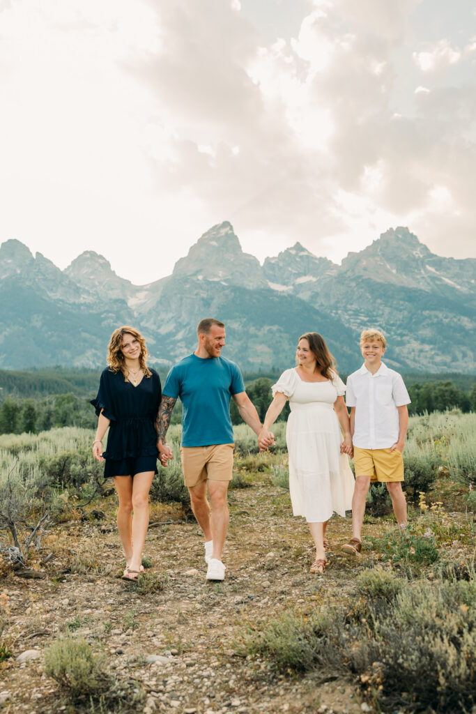 Natural and candid family photography in Grand Teton National Park