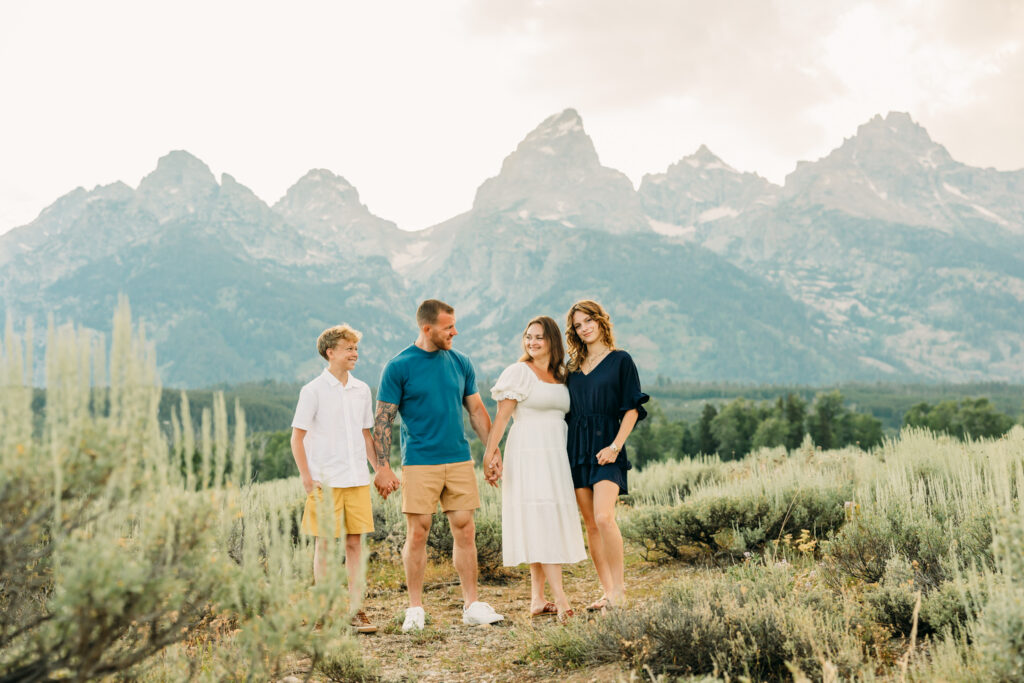 Natural and candid family photography in Grand Teton National Park