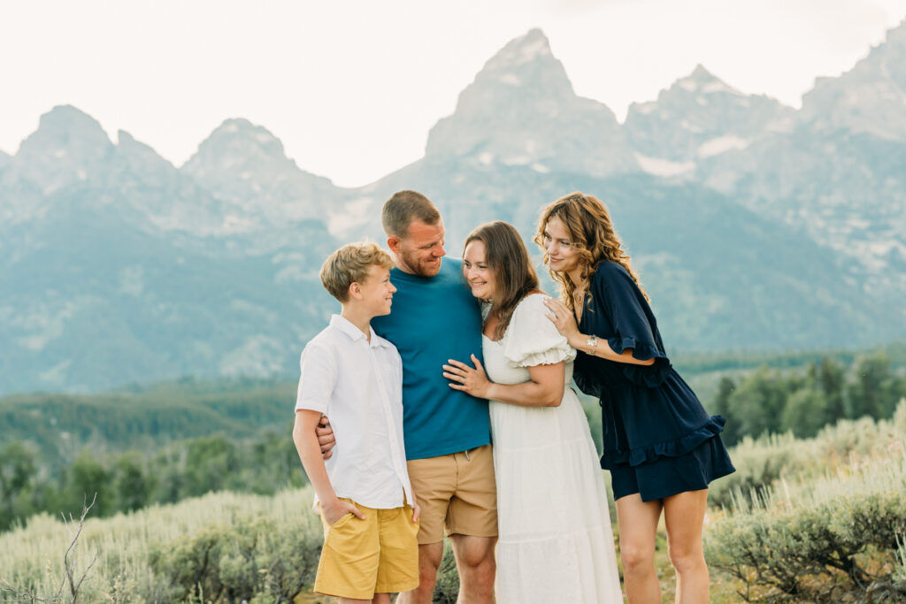 Natural and candid family photography in Grand Teton National Park
