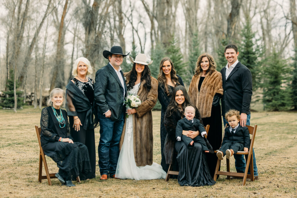 Bride and groom candid moment at Jackson Hole wedding reception