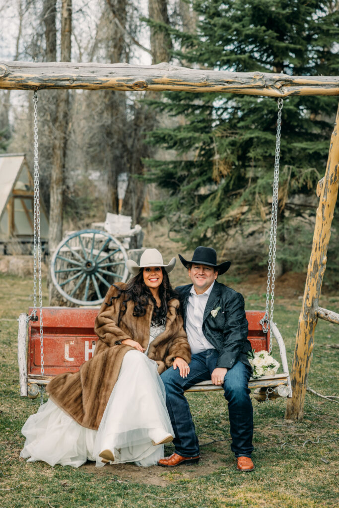 Wedding guests celebrating at Bentwood Inn Jackson Hole Wyoming
