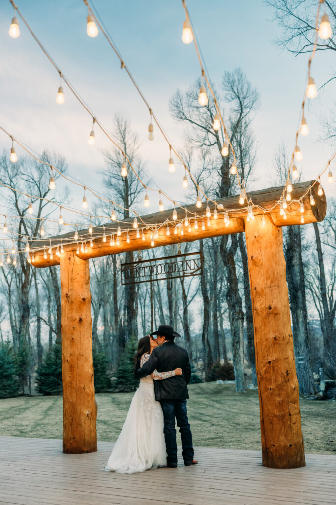 First dance at Bentwood Inn Jackson Hole wedding reception