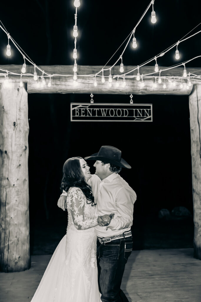 First dance at Bentwood Inn Jackson Hole wedding reception