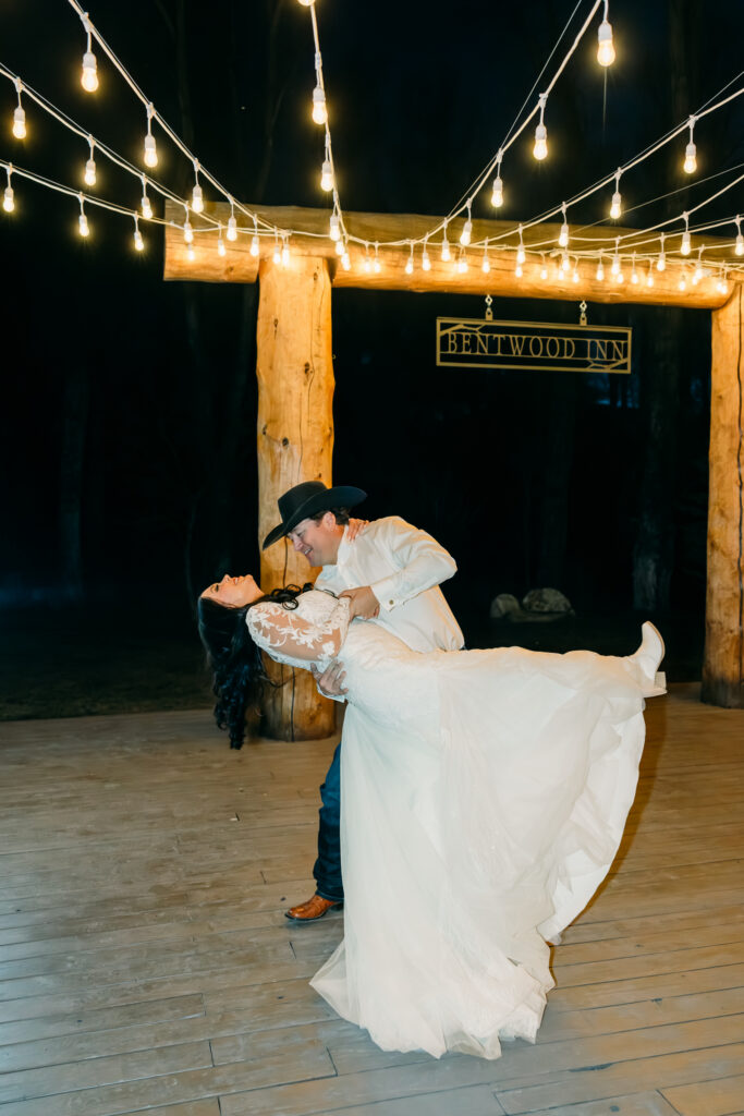 First dance at Bentwood Inn Jackson Hole wedding reception