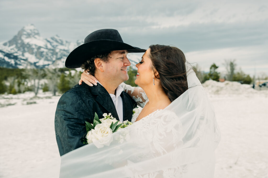 Wedding reception at Bentwood Inn Jackson Hole with mountain views